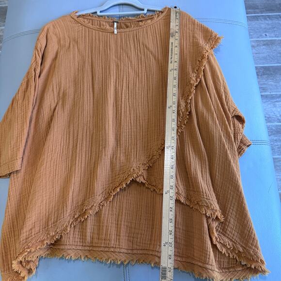 Free People Women's M All Set Mustard Layered Tunic Top - Picture 7 of 9